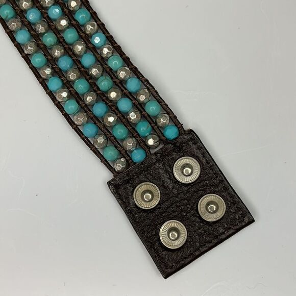 Premier Designs Beachbound Brown Leather Bracelet - Picture 4 of 8